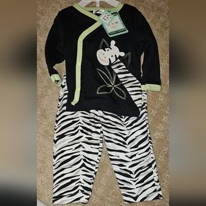 NWT! Rumble Tumble 2pc Zebra outfit 6/9mos